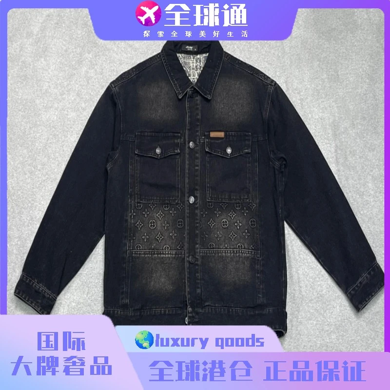 大牌奢品-YL-3262-秋季翻领复古水洗夹克时尚牛仔外套黑色