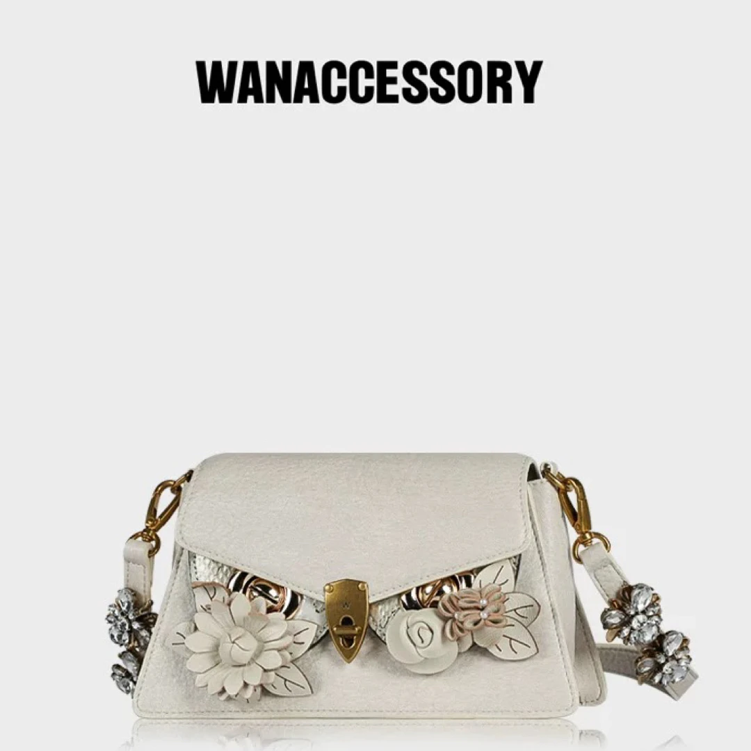 万蔻粉银新色双面牛皮换脸信封包斜跨单肩包原创设计真皮百搭包包