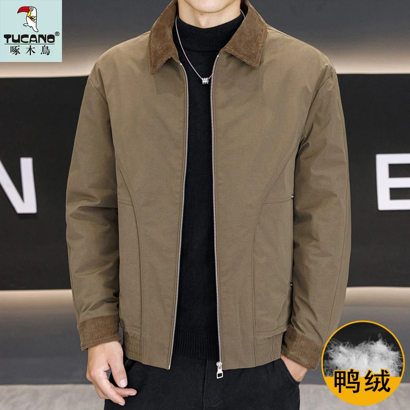 TUCANO/啄木鳥冬季新款翻领羽绒服轻薄保暖时尚潮流上衣痞帅外套