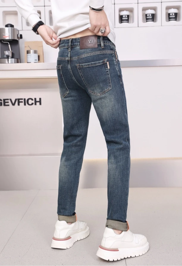 《2024蓝色5839 》弹力百搭水洗时尚直筒男牛仔裤子春秋