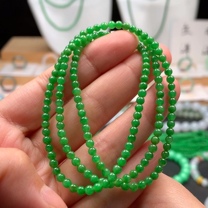 翡翠未镶嵌项链天然缅甸A货翡翠