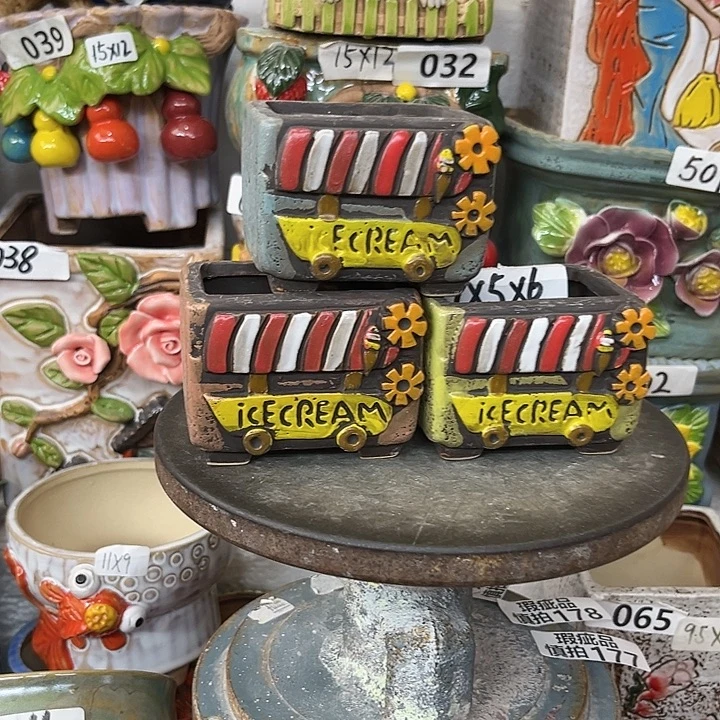 粗陶材质多肉花盆