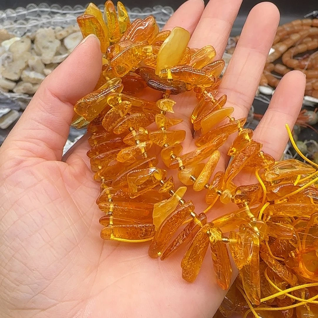 玛瑙/玉髓合金珠宝半成品蜜蜡卡子一条