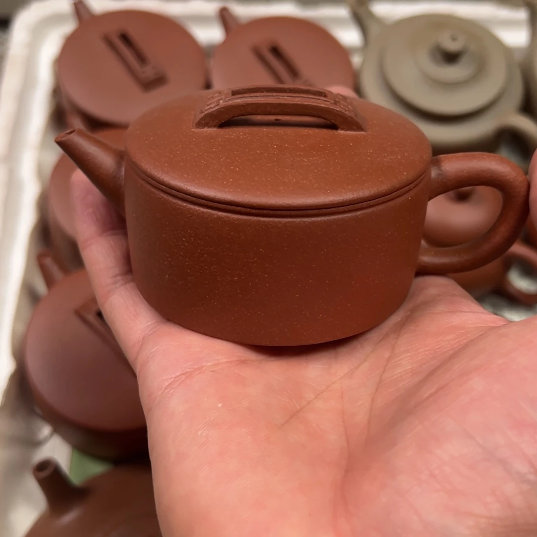 茶壶紫砂微瑕红降坡汉瓦
