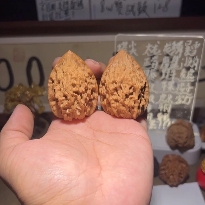 文玩核桃把件38有修霸王枪