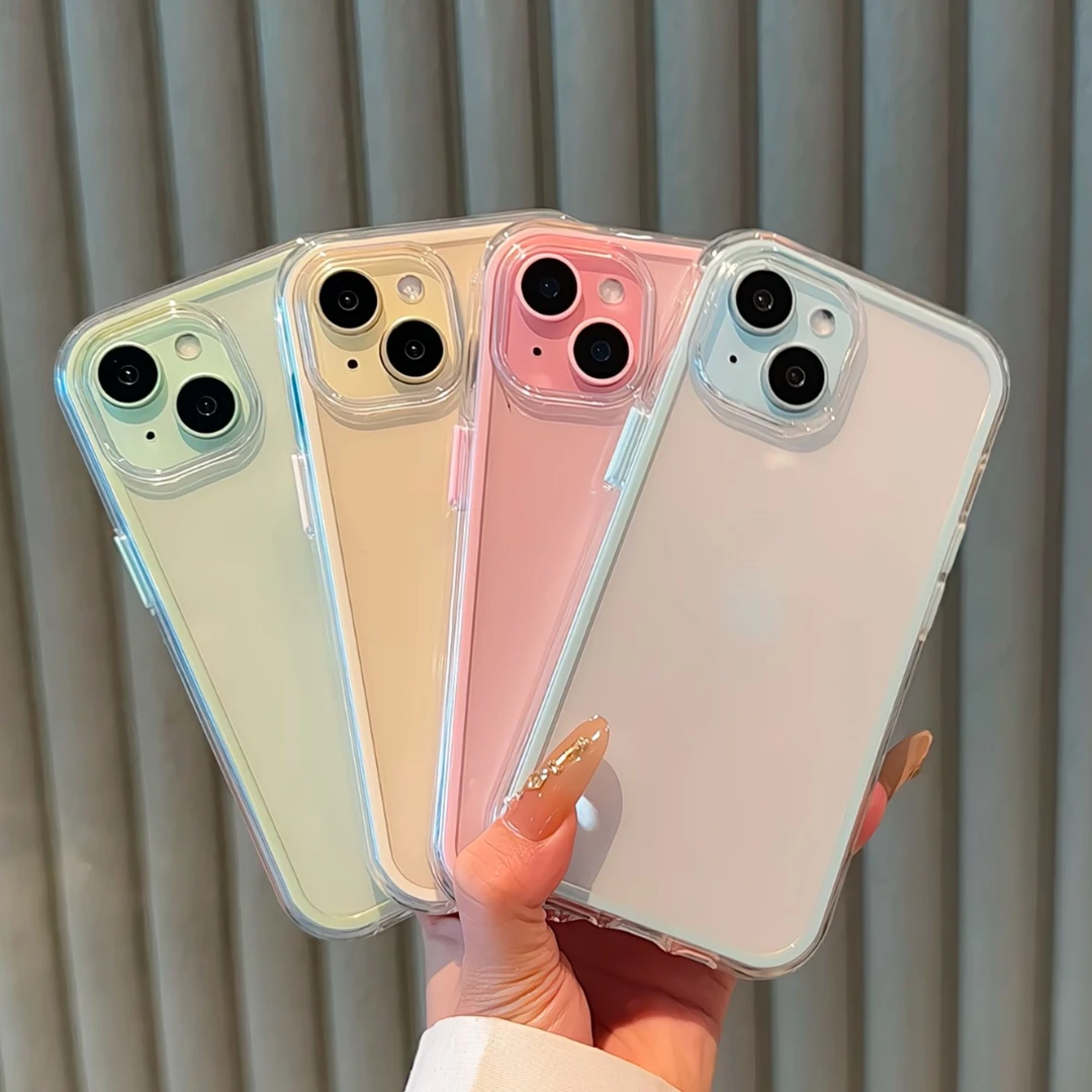 雅天立多巴胺透色炫彩二合一适用iPhone16手机壳15promax14套1312