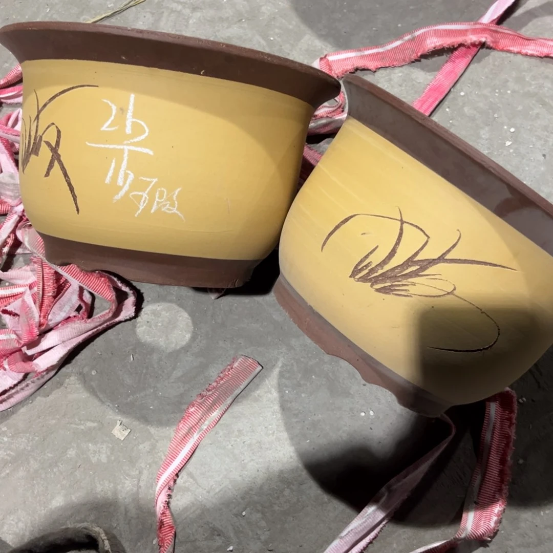 紫砂宜兴紫砂花盆，现货发