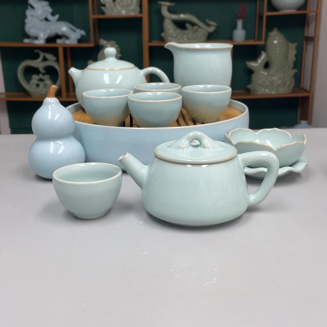 瓷赵琳老师石瓢壶带礼盒送杯子