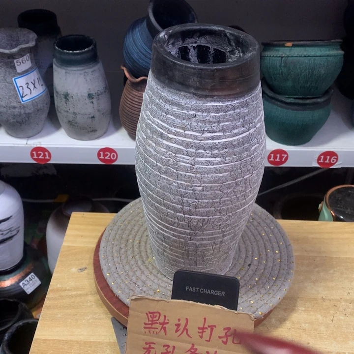 【闪购商品】红陶粗糙盆默认打孔高29口10