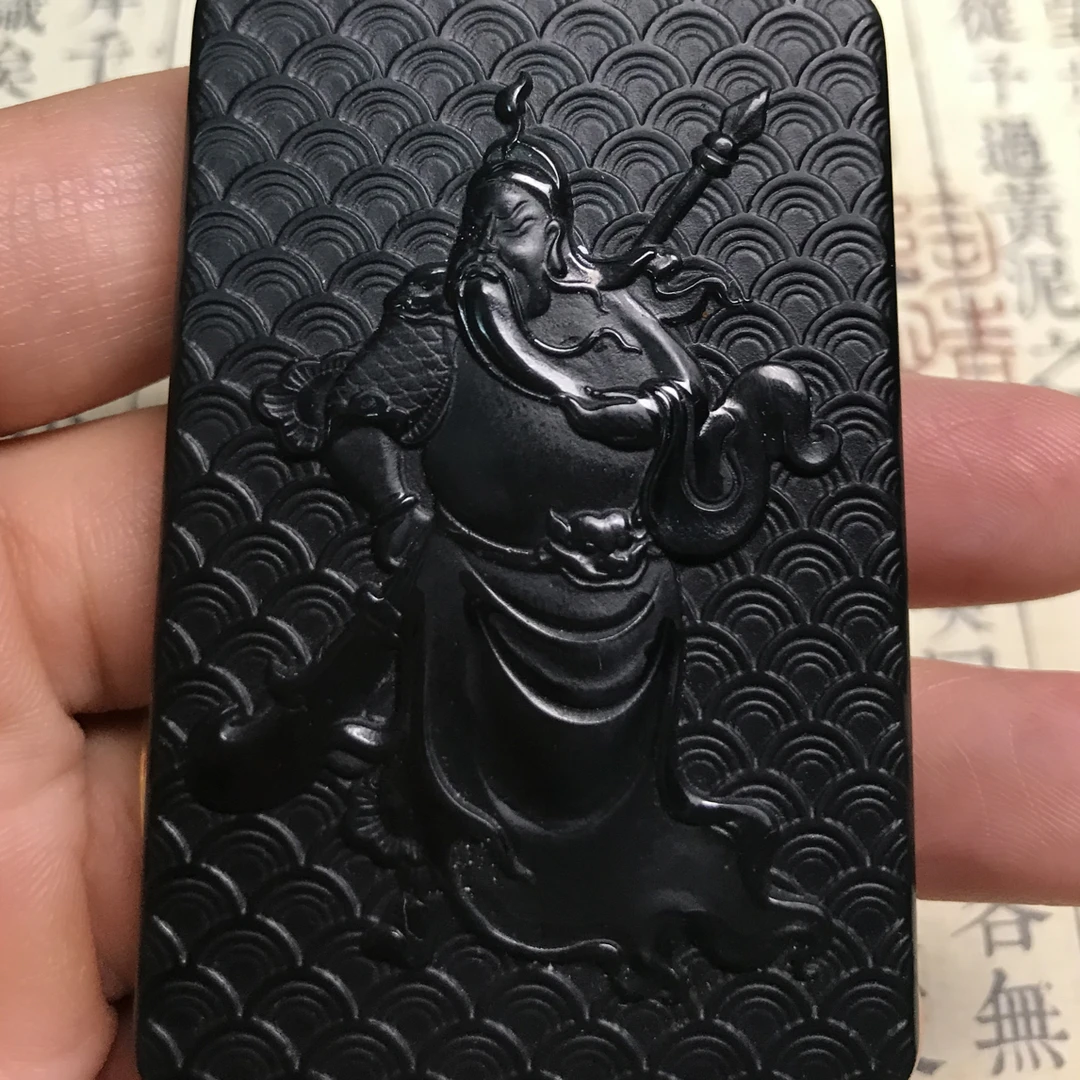 纯天然手工雕刻关公
