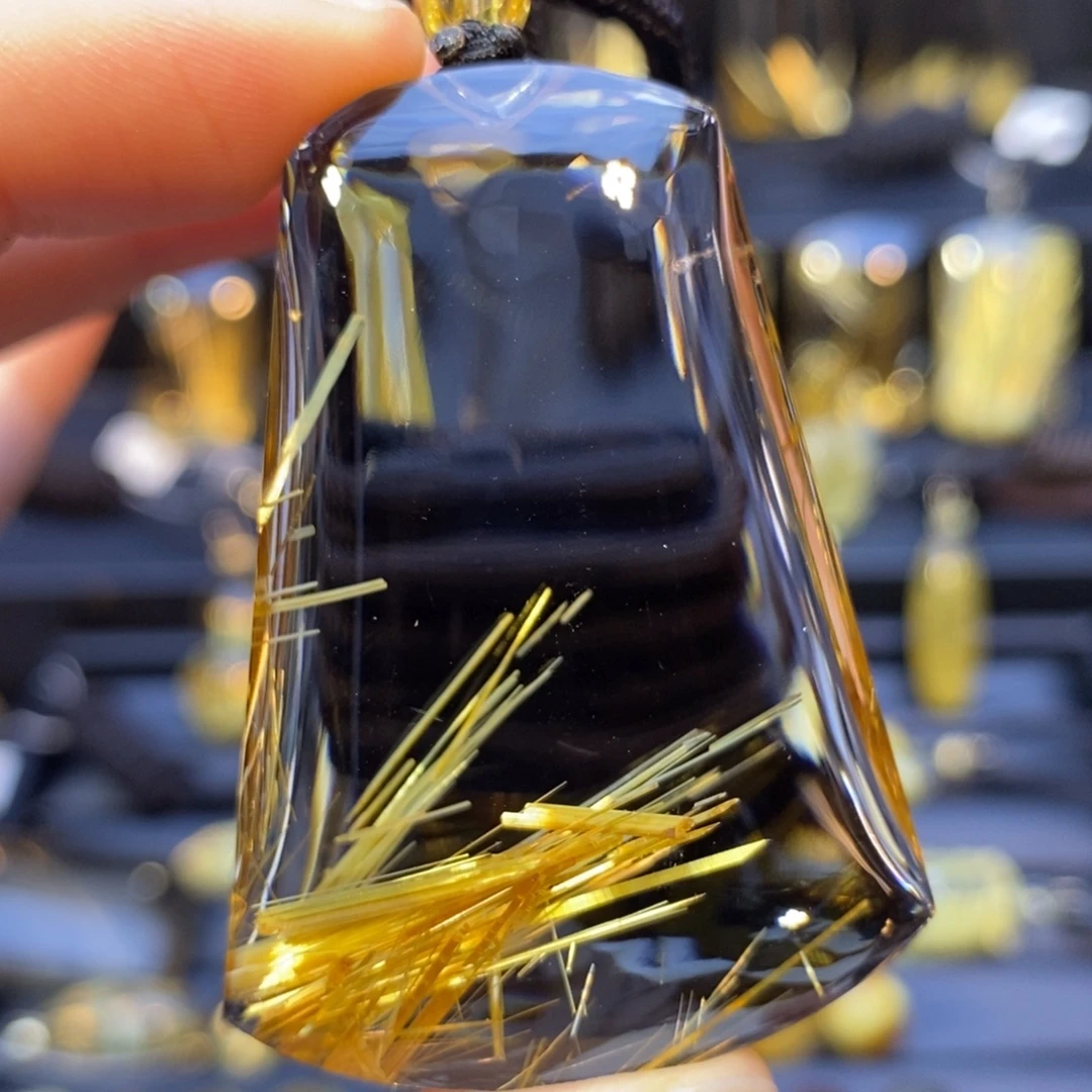 水晶未镶嵌颈饰钛晶无事牌