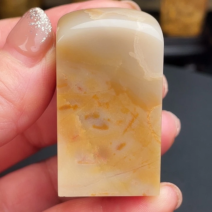 高***海田黄石昌化石手把件印章