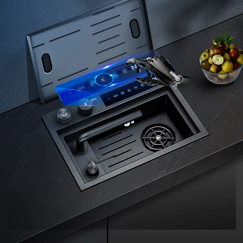 尼洛施果蔬消毒双触媒洗杯隐形隐藏式手工水槽消毒洗菜盆洗碗池