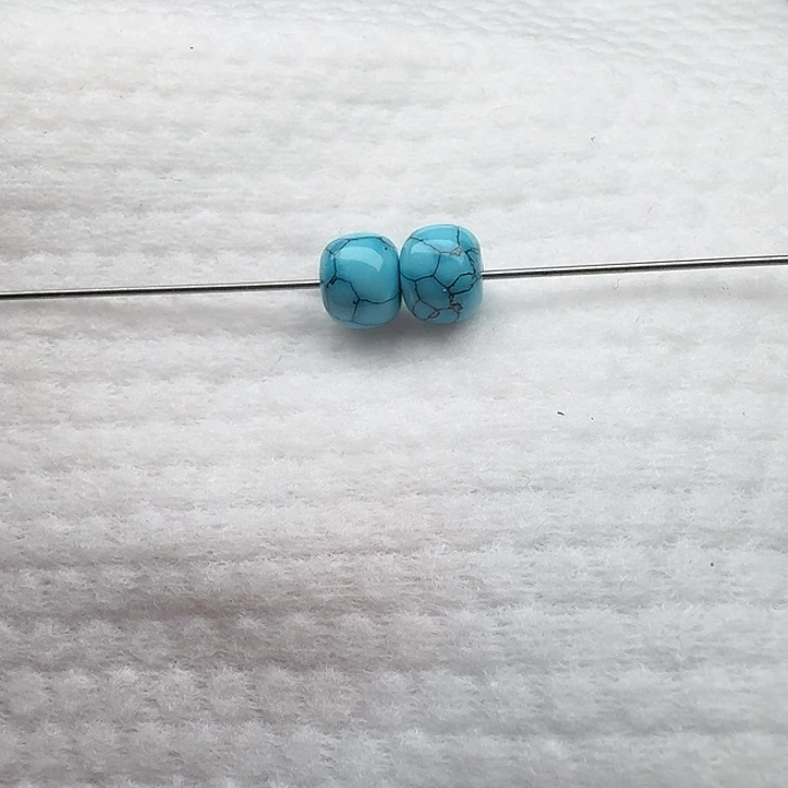 尺寸：8/6➕蓝网花纹老型珠两颗