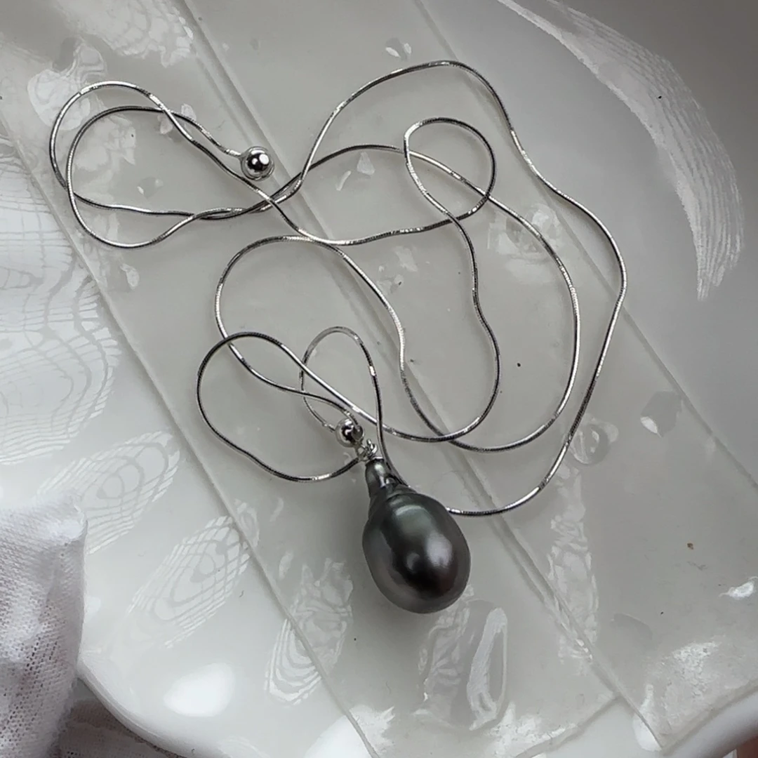 海水珍珠颈饰银S925镶嵌颖