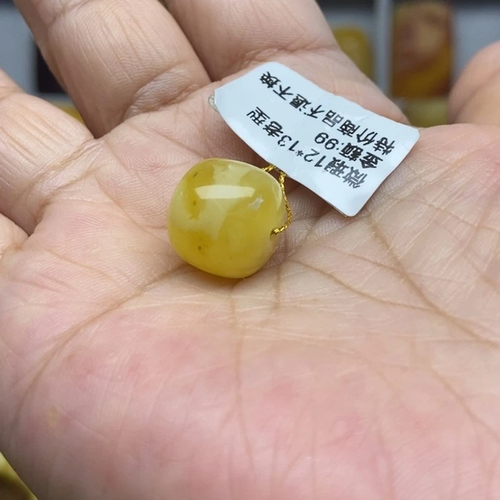 未镶嵌琥珀裸石开***生珠子