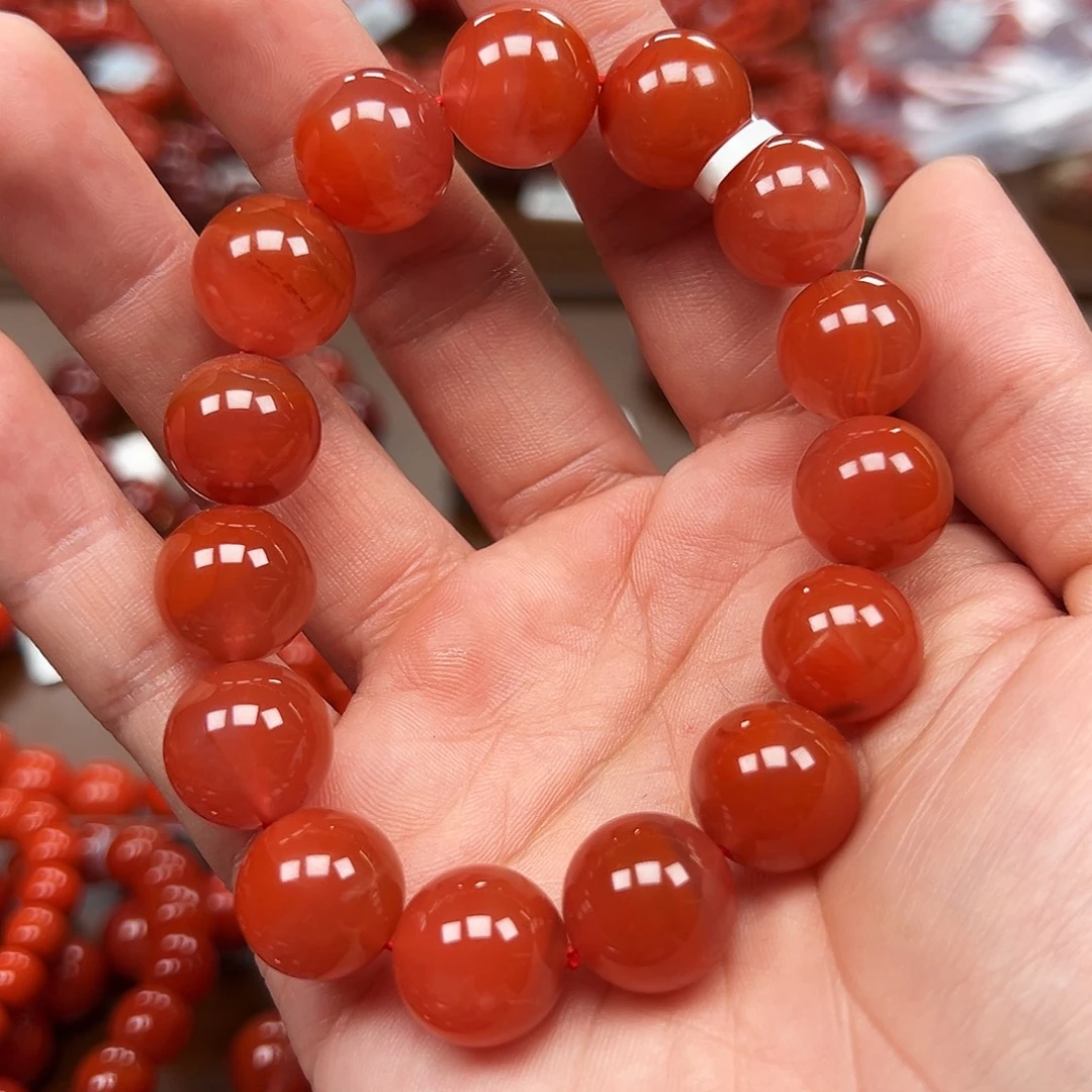 南红玛瑙未镶嵌手链