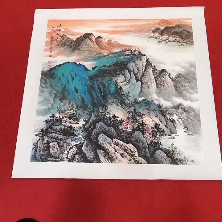 国画国画作品展示展中的
