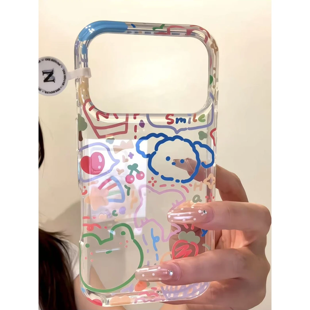 鲜花狗适用苹果15Pro手机壳13硅胶XSMax/xr/12女16/14p套