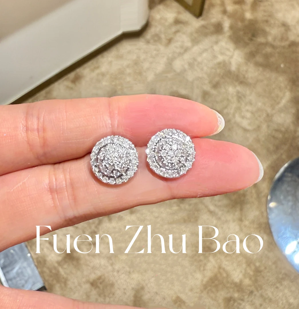 【富恩珠宝】 18K  鸽子蛋耳钉 ZSES00126