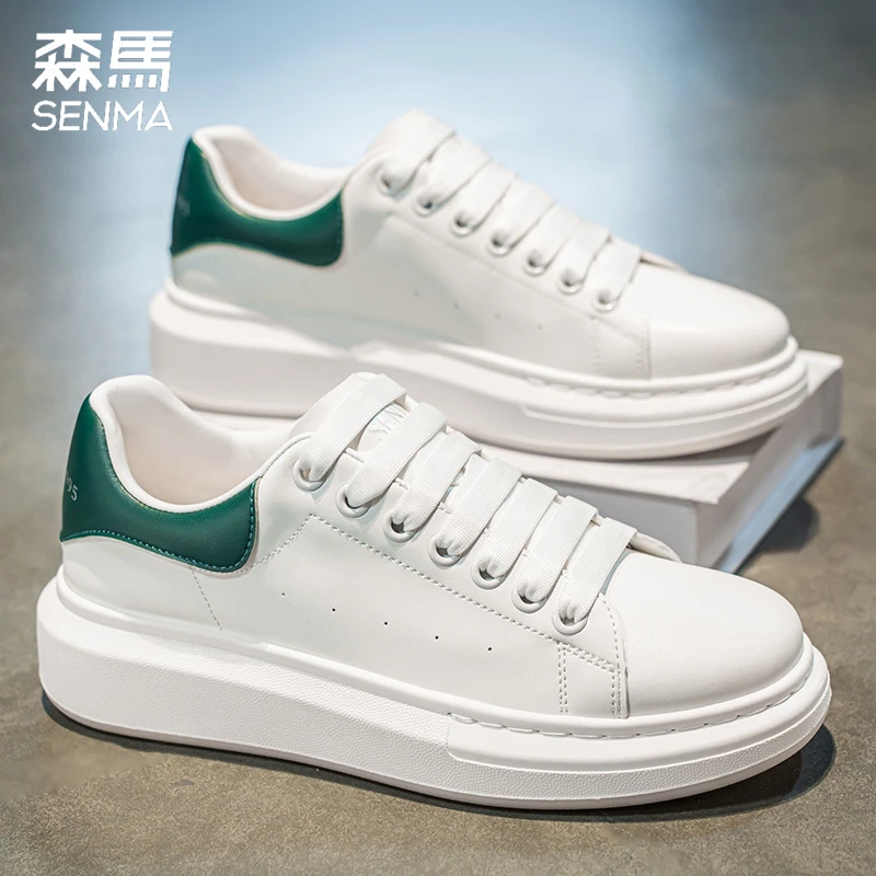 森马鞋子男款秋季透气爆款潮牌休闲小白板鞋男士厚底运动情侣潮鞋