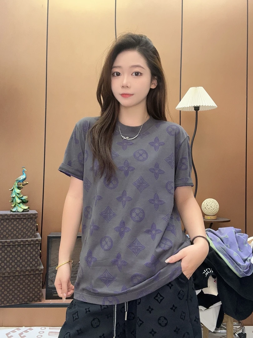【镂空花】2025夏季新款烧花工艺潮牌男女同款短袖休闲百搭