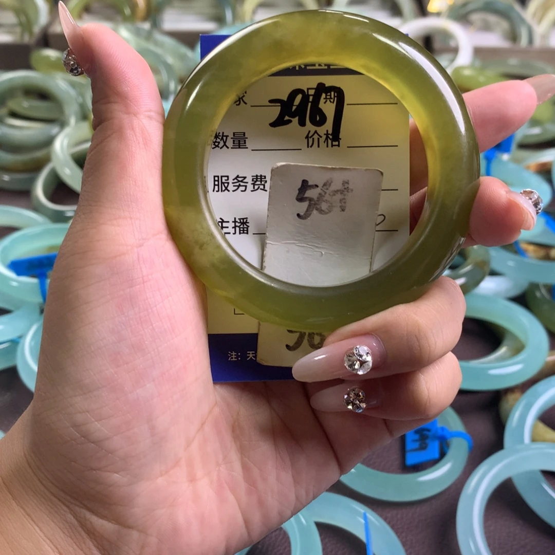 蛇纹石玉未镶嵌手镯2967