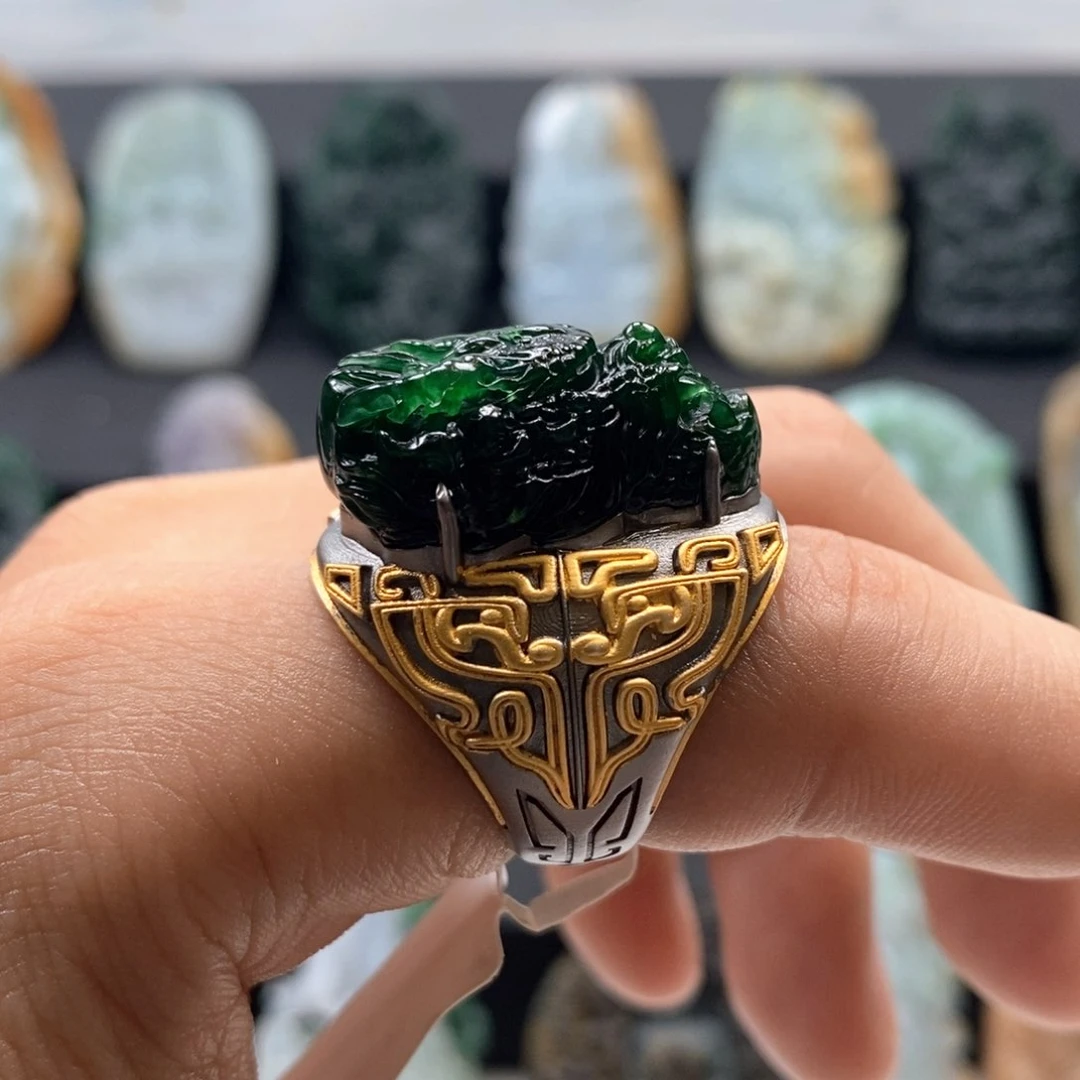 翡翠戒指未镶嵌翡翠