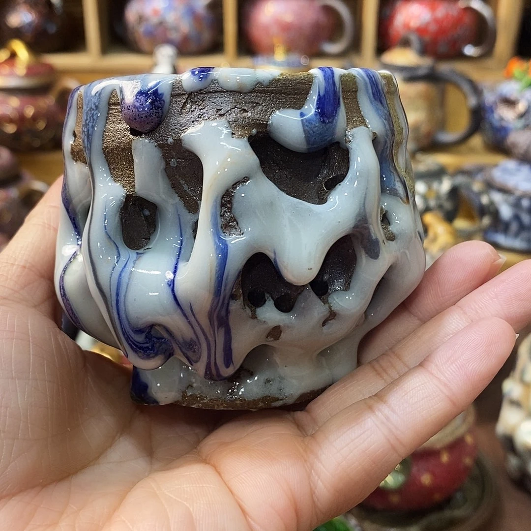 粗陶柴烧志野茶器