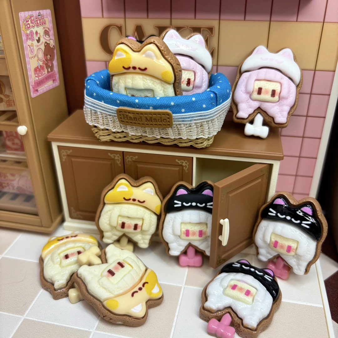 【小鱼仔原创食玩】女孩酱酱饼干树脂食玩配件3色亮磨混