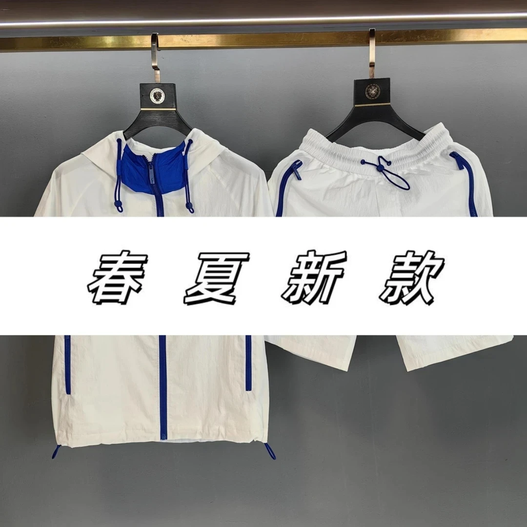 【MG买手团队】夏季新款连帽衬衫短袖短裤【一套】