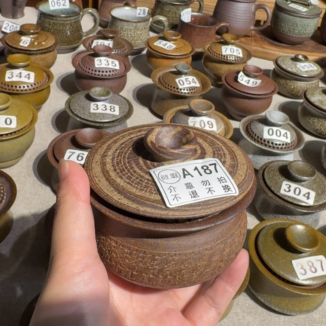 粗瓷茶具素色盖碗