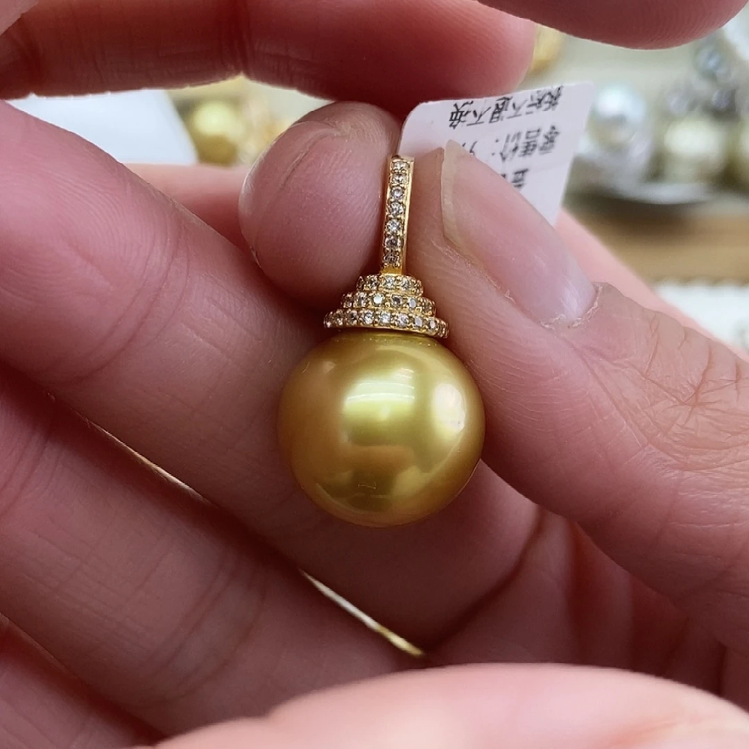 吊坠(不含链)银S925镶嵌海水珍珠@@D0033