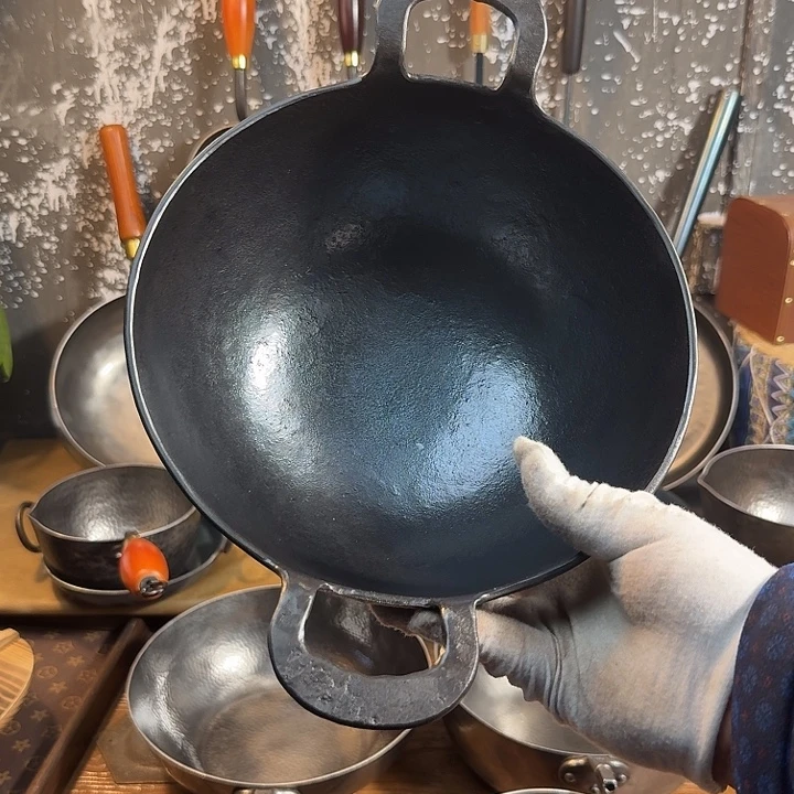 拾****清风铁铺双耳24锅铲子