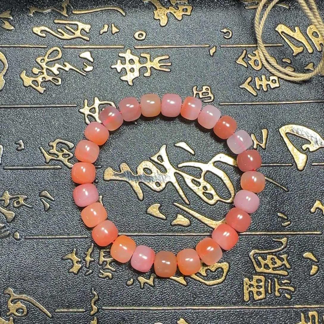 未镶嵌手串玛瑙/玉髓原矿糖果色老型单圈