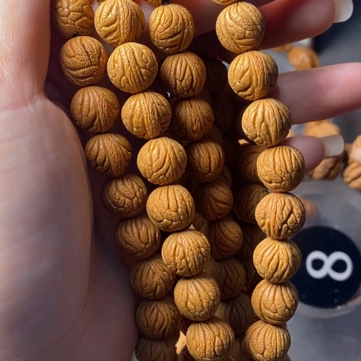 o***o文玩核桃手串秦岭野生龙纹桃核11
