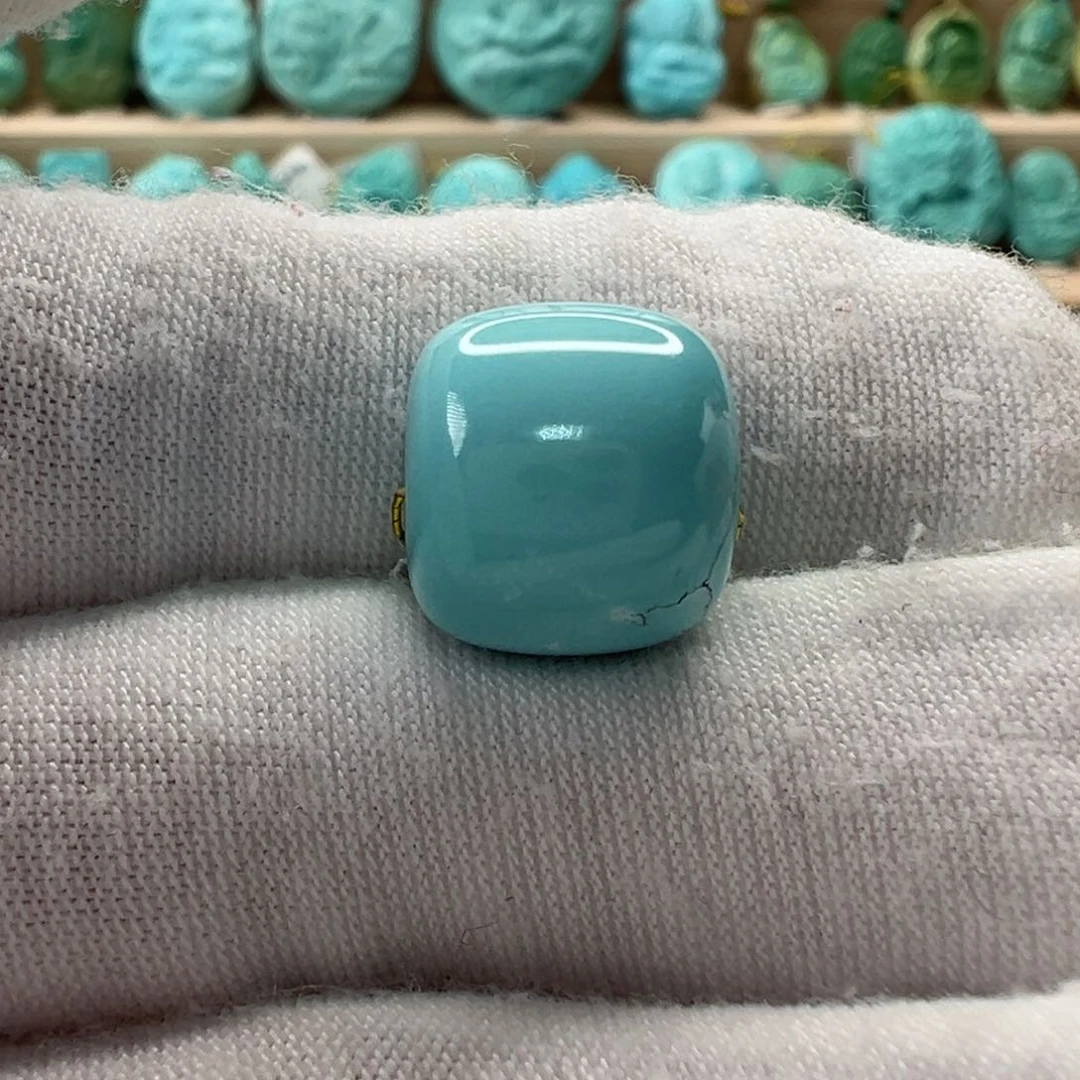 未镶嵌绿松石老型珠12.8x11.8mm