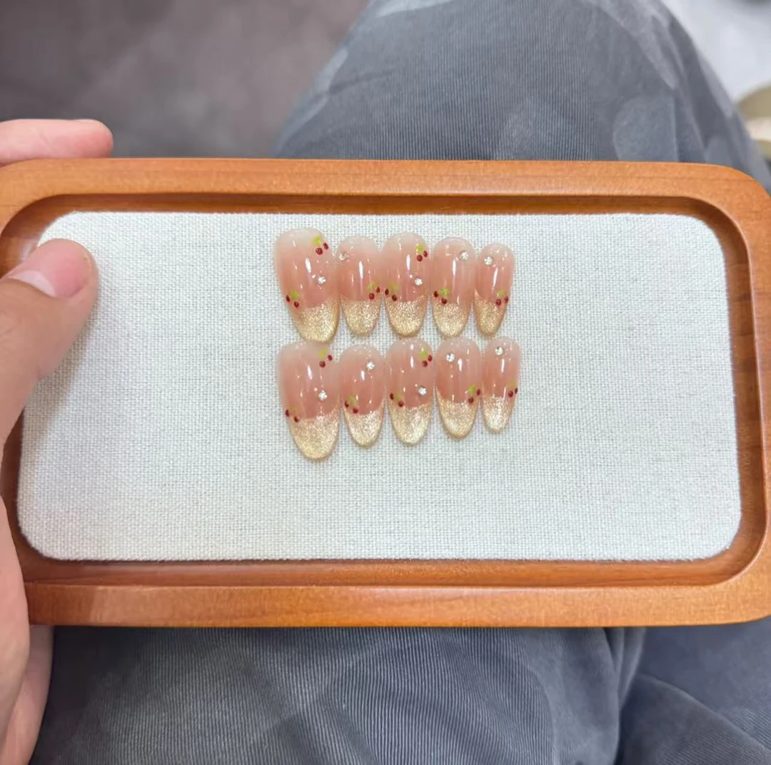 【樱桃】纯手工穿戴甲高端定制美甲贴片