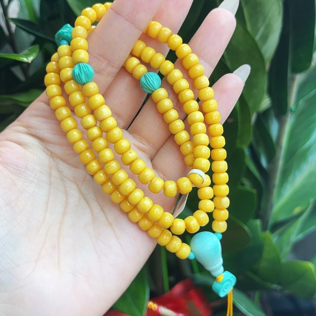 未镶嵌琥珀手链6m108鸡油黄