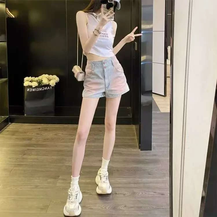 [501-550]夏季高腰百搭牛仔短裤短裙