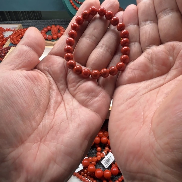 南红玛瑙手链未镶嵌