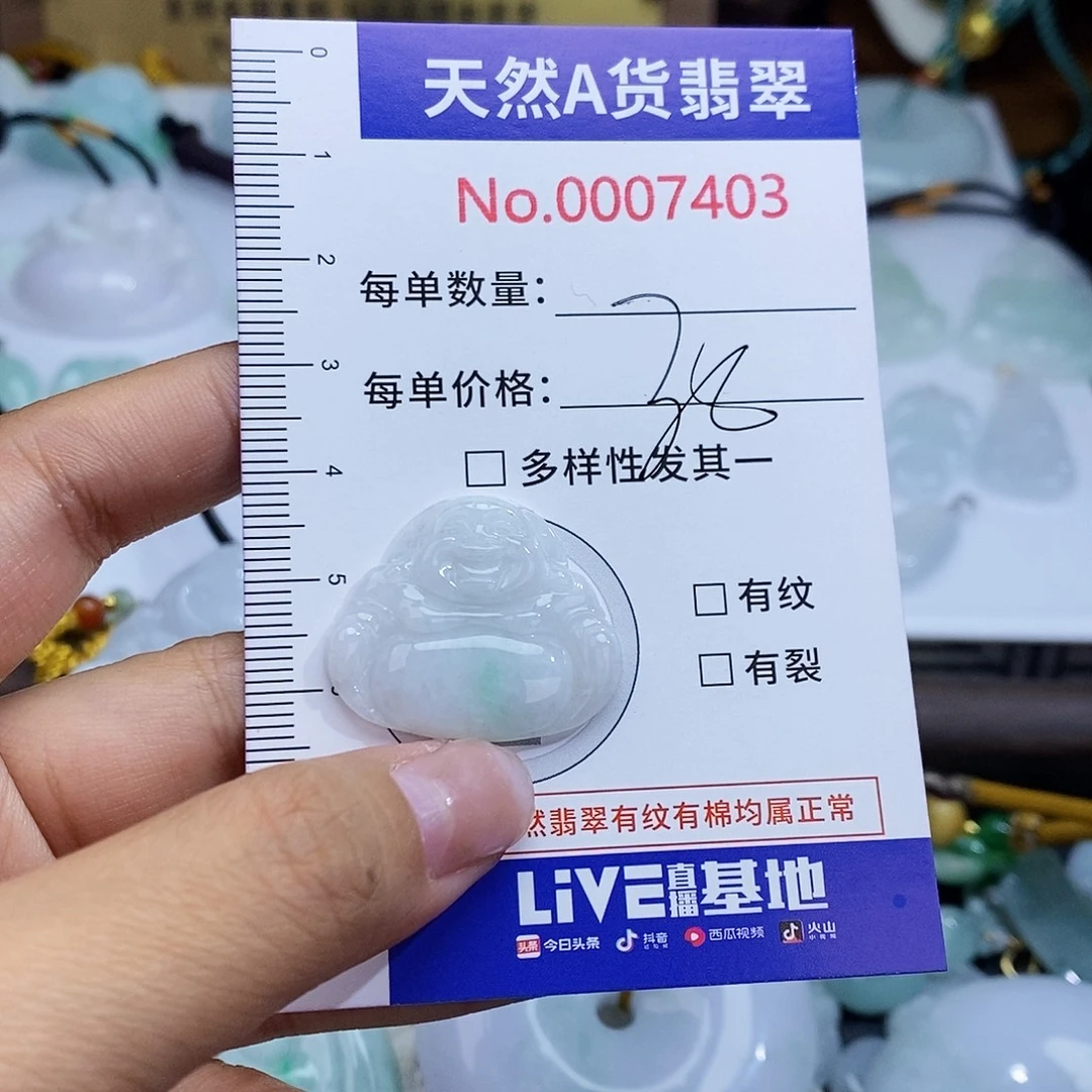 翡翠未镶嵌颈饰7403