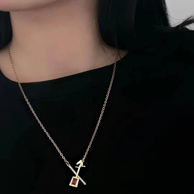 铜合金项链 马头琴系列马头琴项链百搭女轻奢民族风特色小众饰品