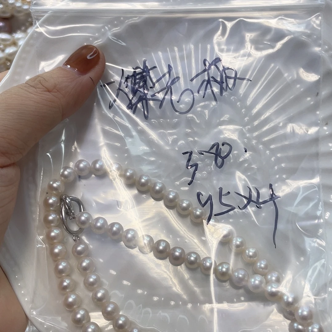 我***板颈饰银S925镶嵌淡水珍珠