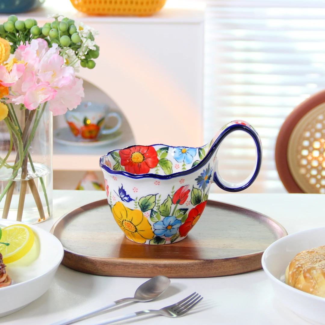 花漾-曲把杯马克杯