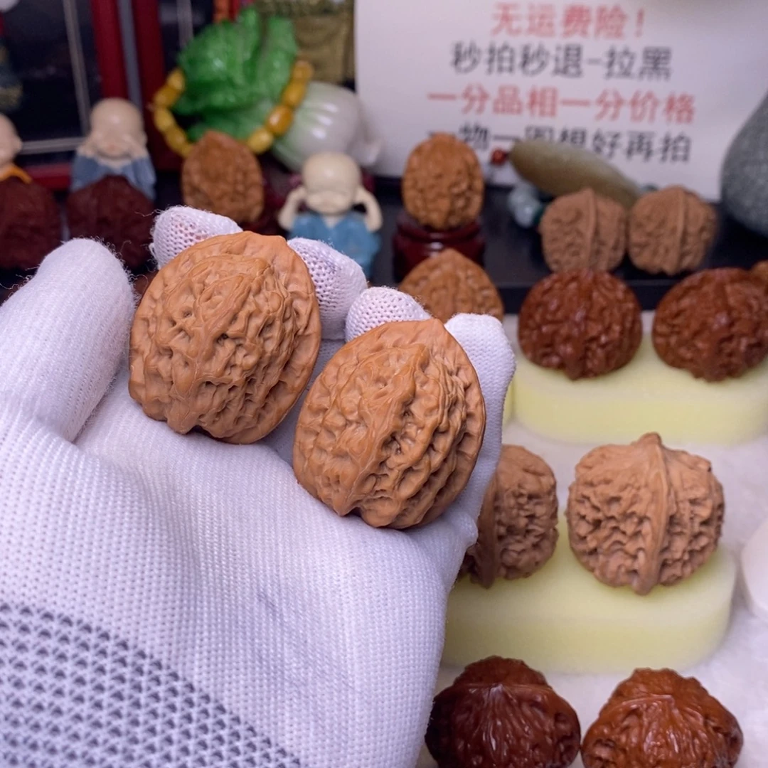 豆***飞吊坠文玩核桃35 蓟县佛肚