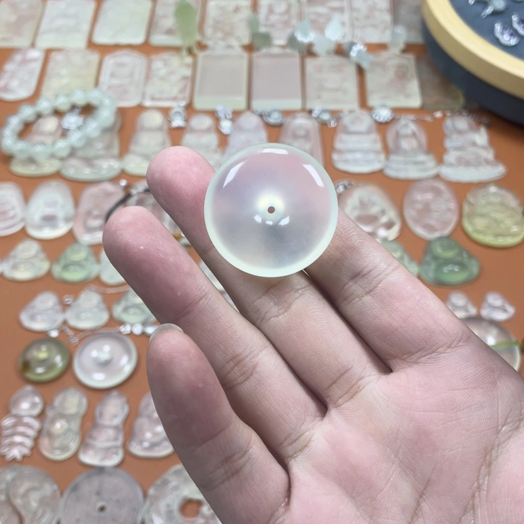 道***堂蛇纹石玉未镶嵌多样性随机发一