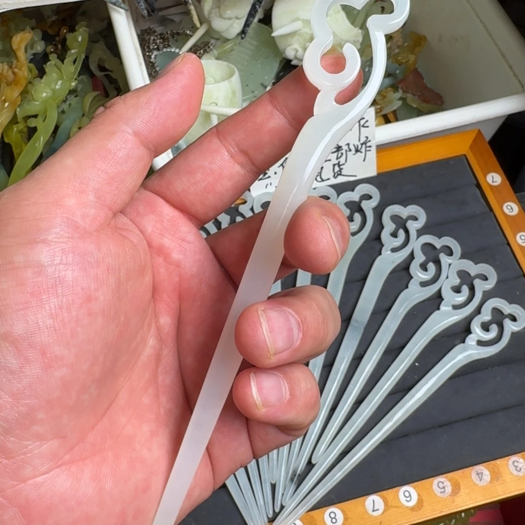 未镶嵌蛇纹石玉发饰