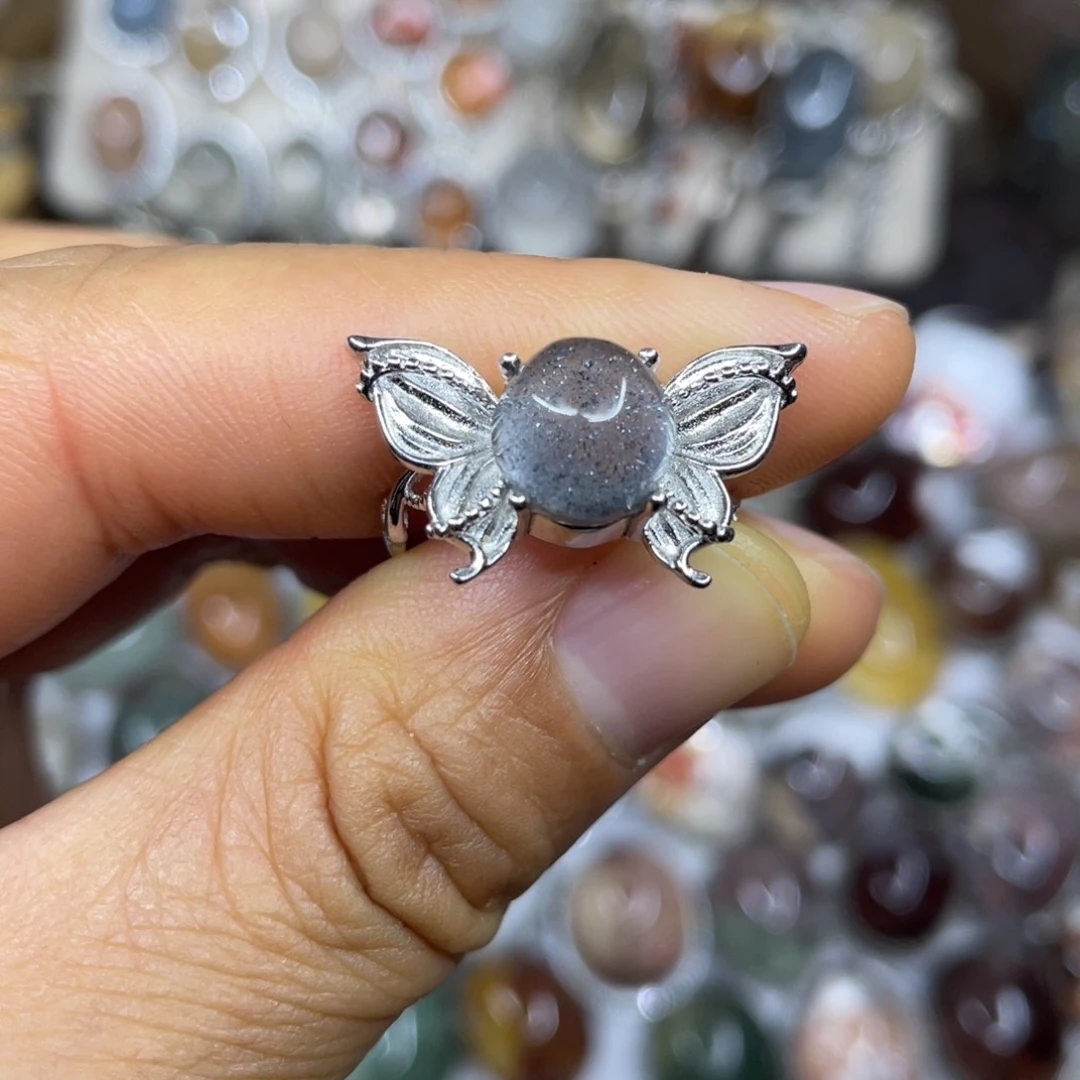 【闪购商品】银S925镶嵌珠宝半成品水晶戒指