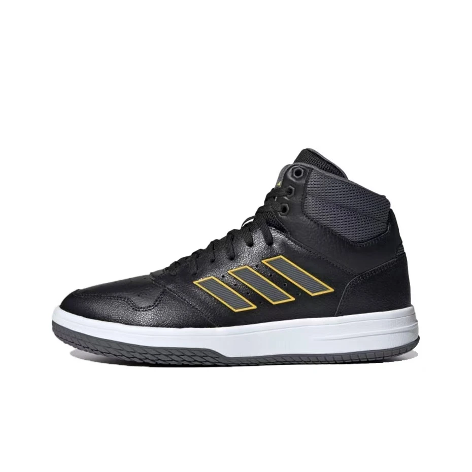 【无盒】adidas neo gametalker 中帮篮球鞋 黑金白  FW2132